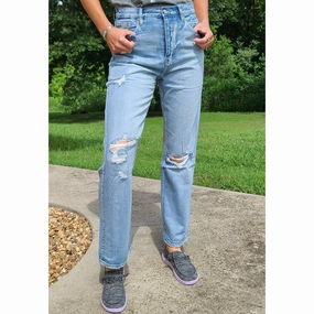 Casual Friday Durable Athlete Fit KanCan Jinx Ultra High Rise 90's Boyfriend Jeans