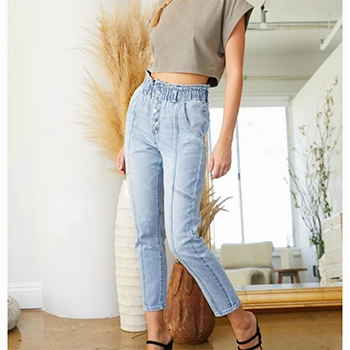 KanCan Paper Bag Mom Jeans Everyday Look Premium Elegant