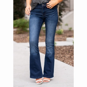 Spring Mood Slim All-day Comfort KanCan Petite Mid Rise Flare Jean