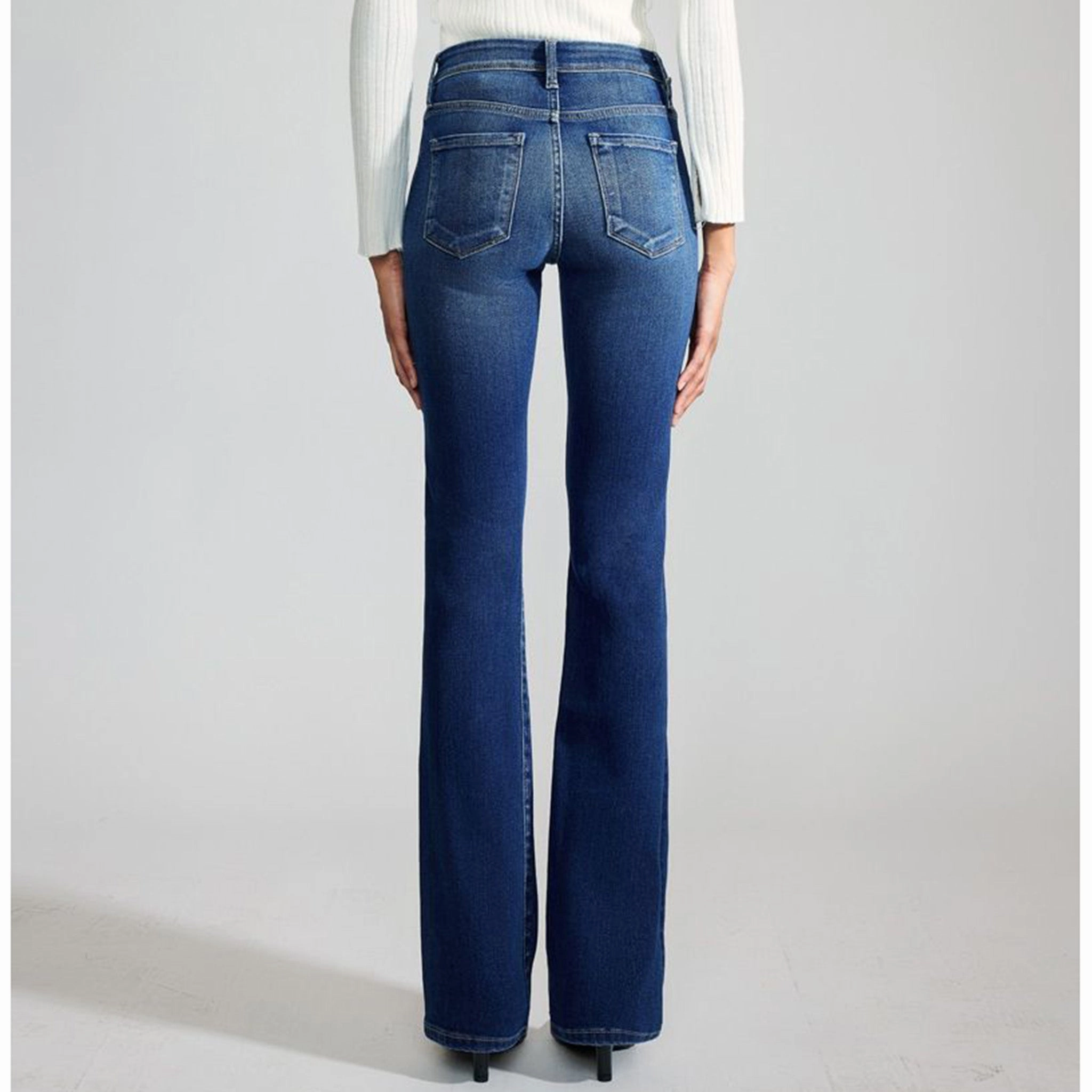 No Iron Wear KanCan Women's Dark High Rise Boot Cut