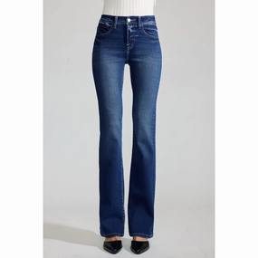 KanCan Women's Dark High Rise Boot Cut Reliable Layer Casual Spring Mood Classic Wear