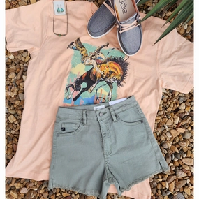 Perfect Length Design KanCan Women's Olive Shorts