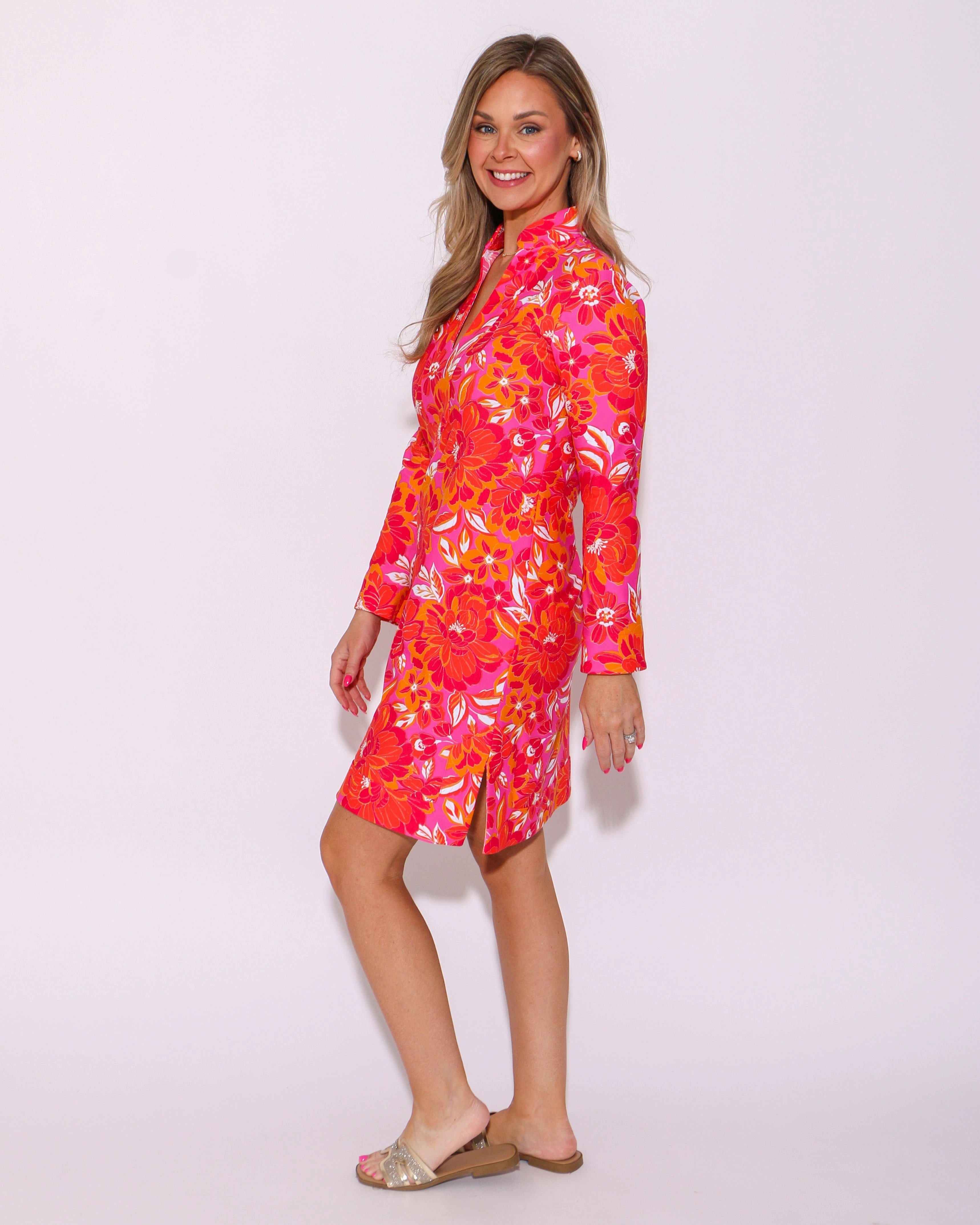 Chic Mom Kate Dress in Peony Dream Pink