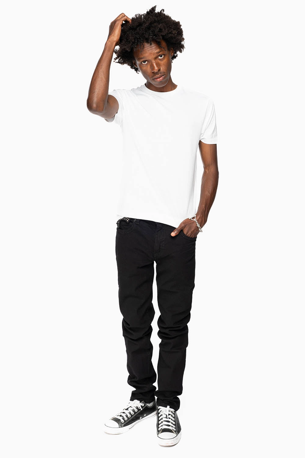 KILLER FLAP MENS SKINNY JEANS IN PURE BLACK  FULLY EMBELLISHED WITH BLK DIAMOND CRYSTALS Sleek Option