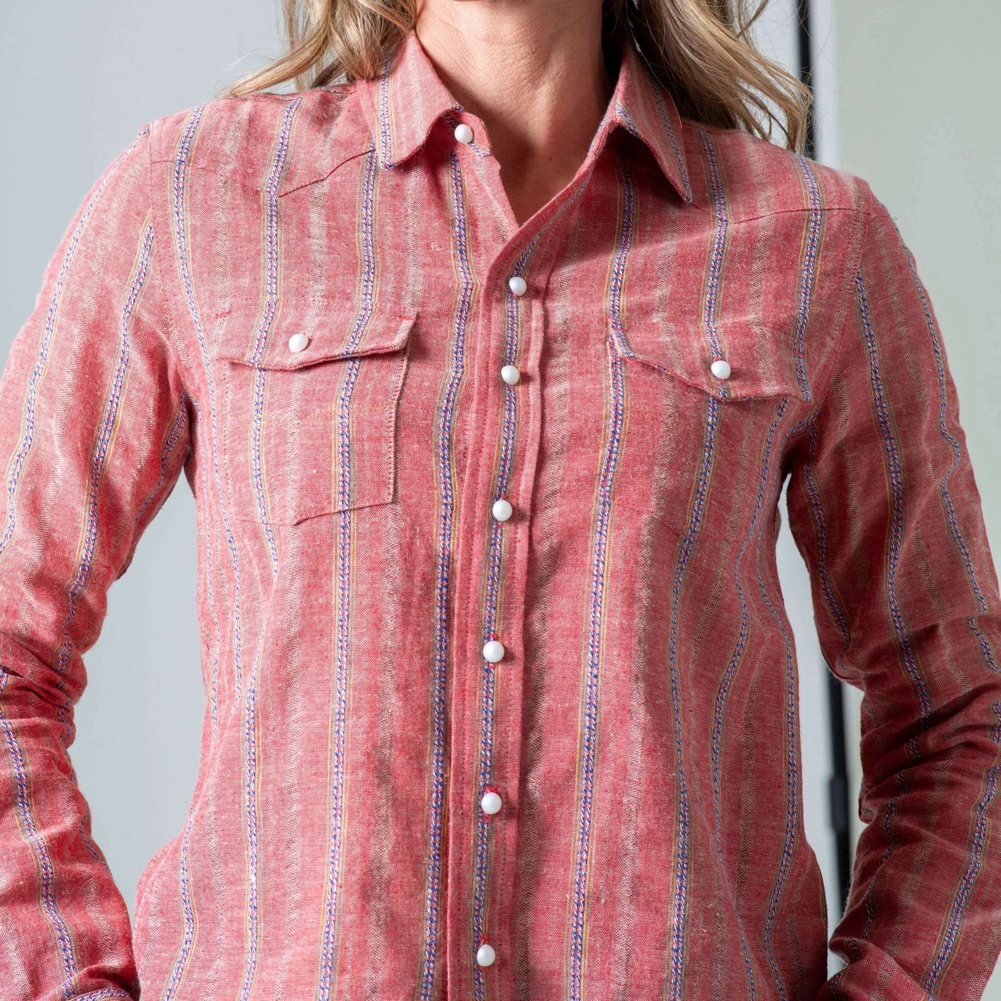 Kimes Ranch Women's Ingram Stripe Red Long Sleeve ThermalInsulation Odor Neutralizing Technology