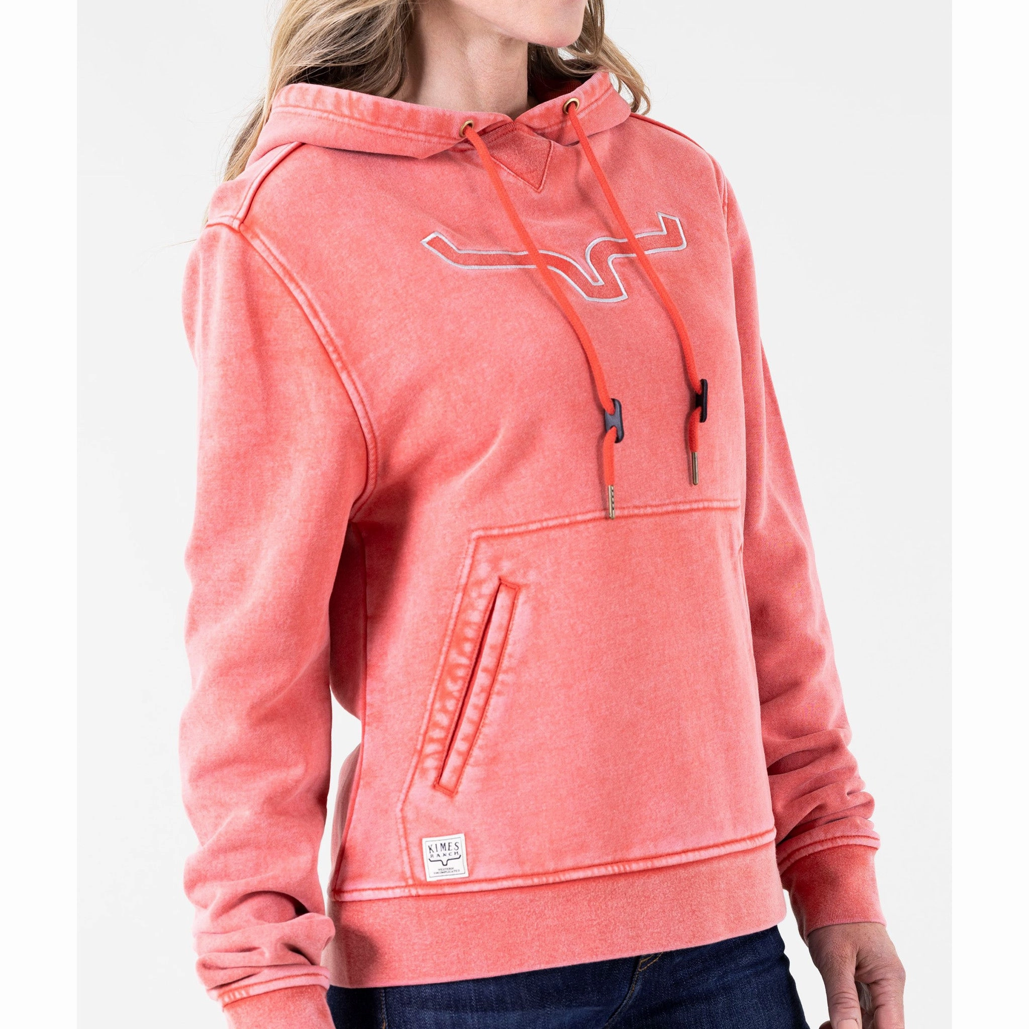 Hypoallergenic Fiber Kimes Ranch Women's Lamar Red Hoodie