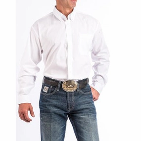 Unisex Option Versatile Fit Cinch Men's Solid White Western Shirt
