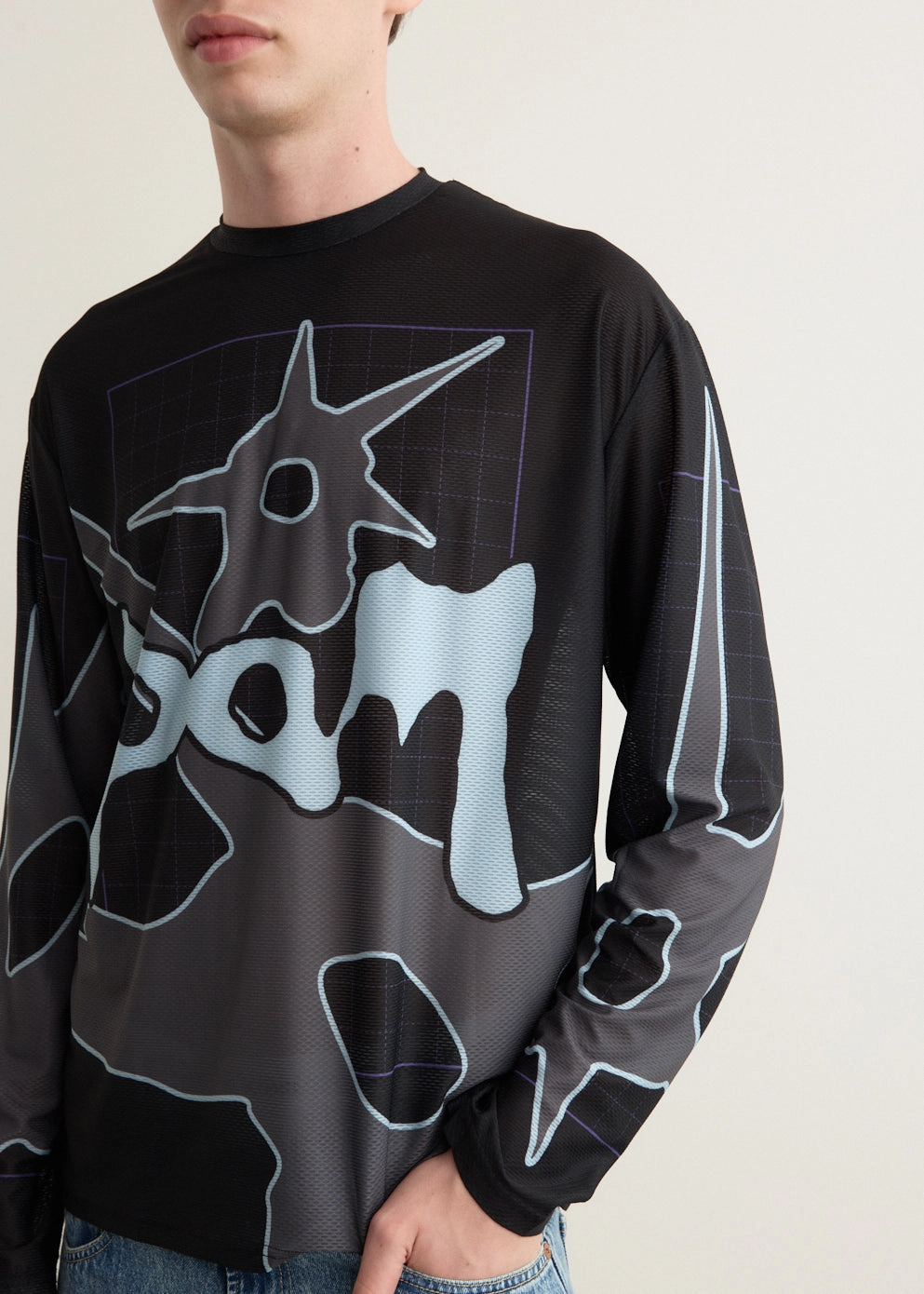 brandable Clear Sighted MTB Mesh Long Sleeve Top