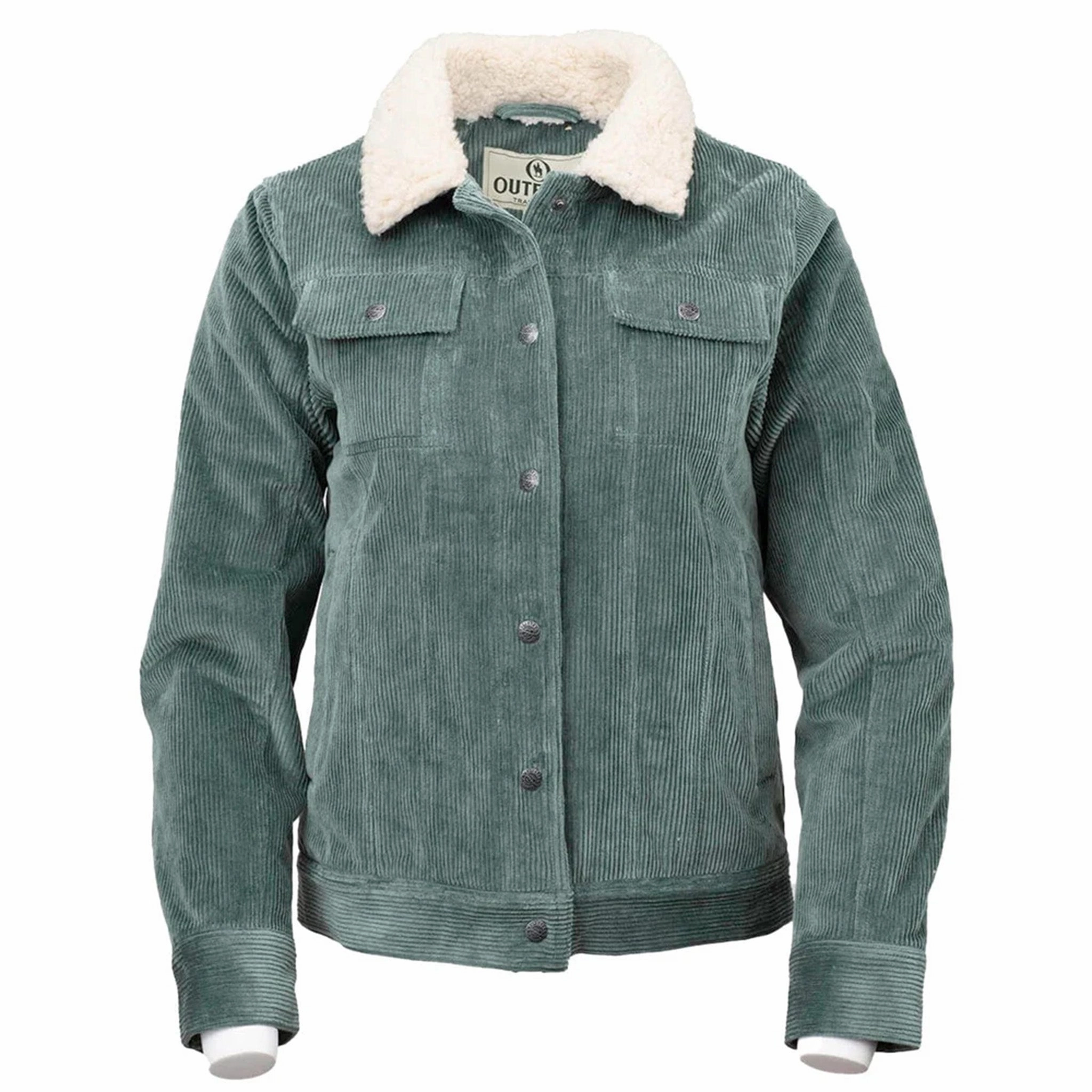 Outback Sage Corduroy Berber Jacket Non Bulky Design