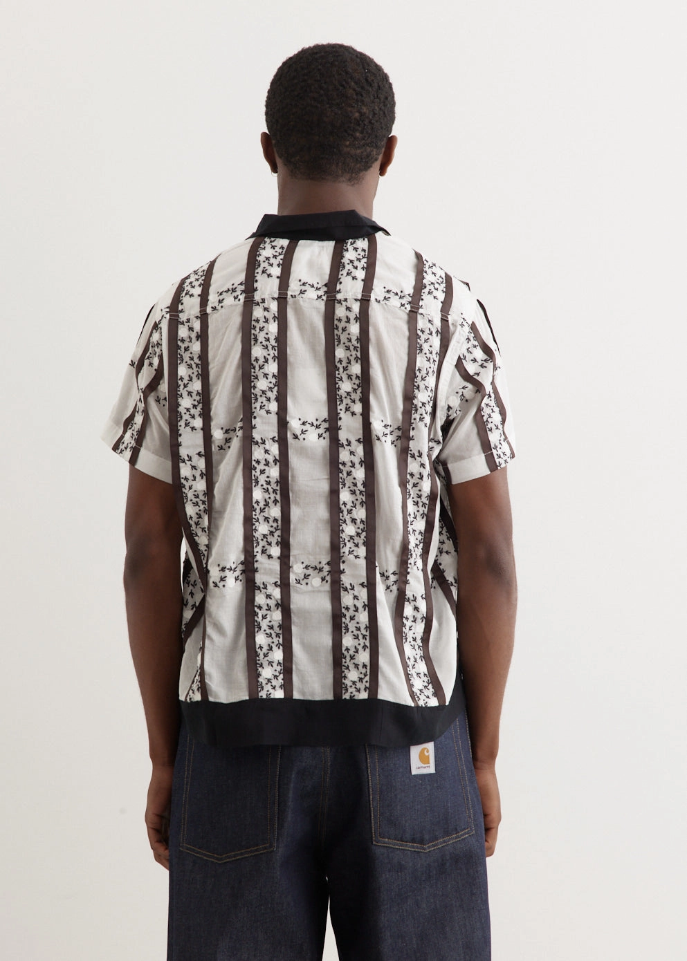 Lattice Sprig Shirt Microfiber Material