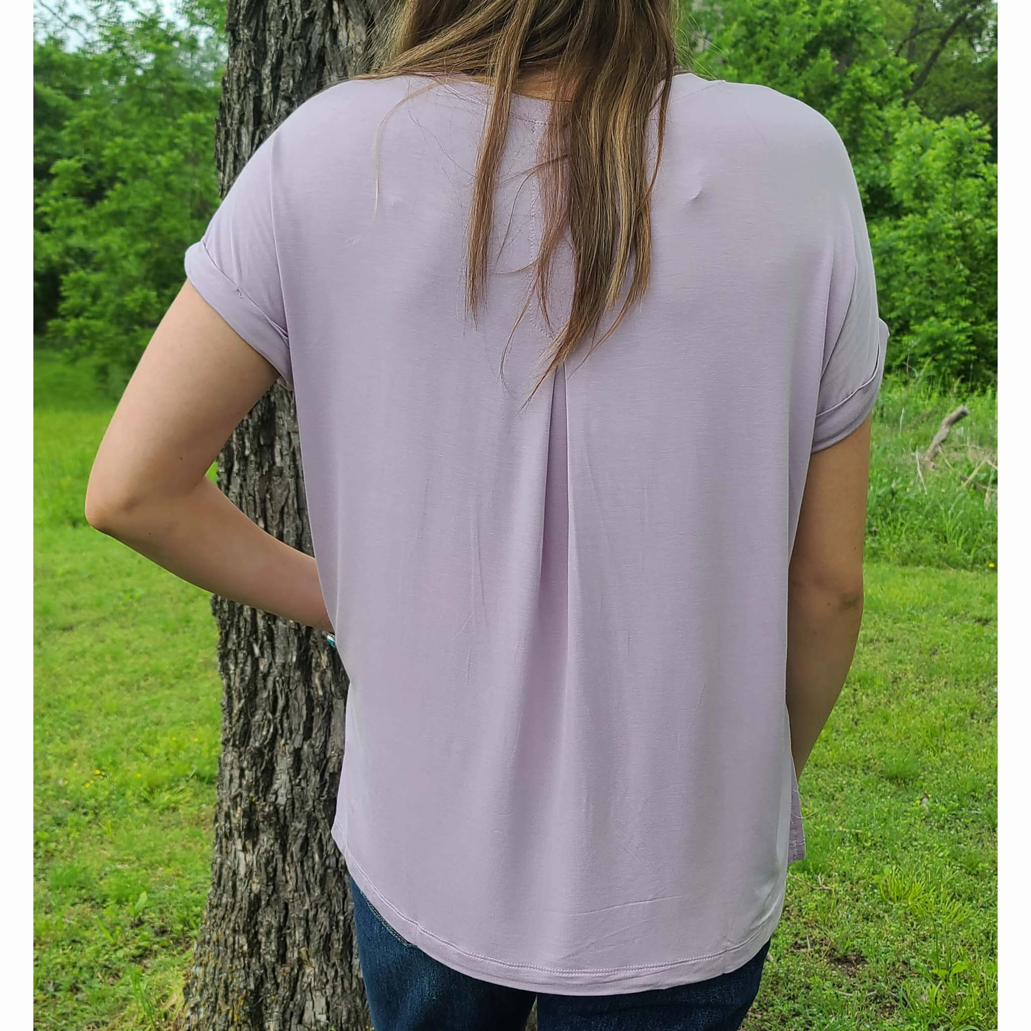 Sporty Style DurableWeave Lavender V Neck