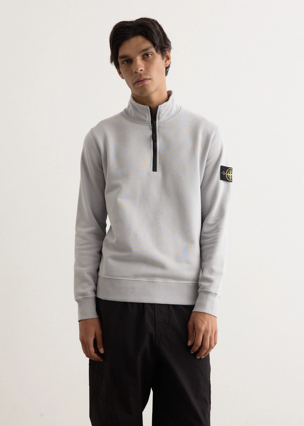 Organic Cotton Half Zip Sweatshirt Chilly Look Effortless Style