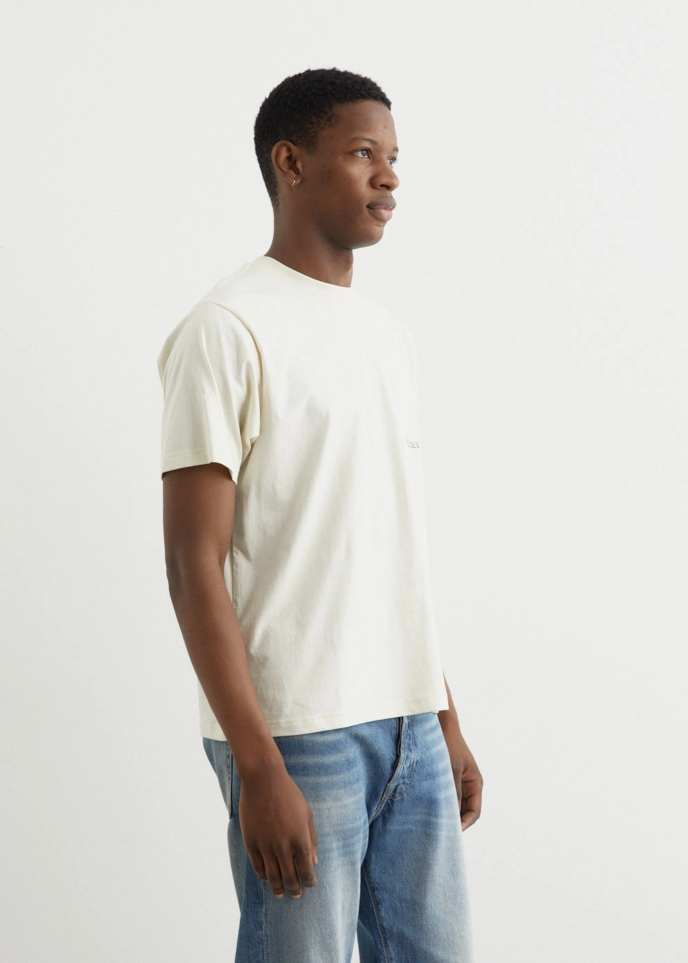 Wordmark T-Shirt Stretch Material Heather Texture Finish