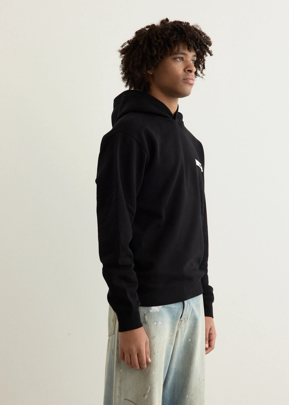 Roomy Fit Modern Turtleneck Style Le Hoodie Gros Grain