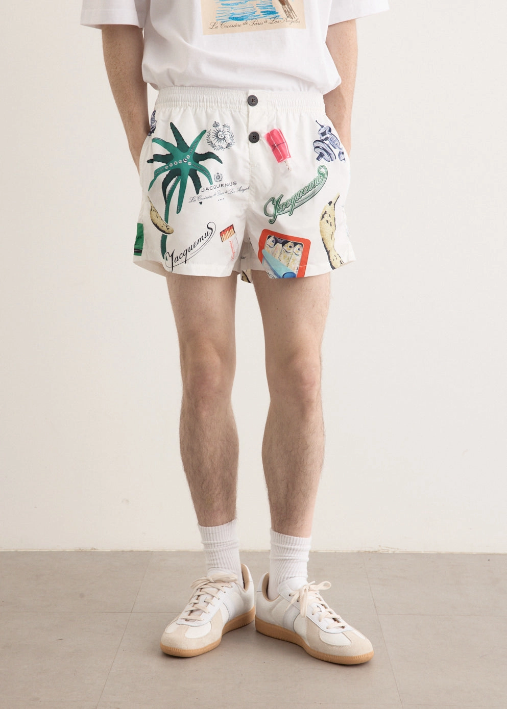 Anti Snag Fabric Active Wear Shorts Le Maillot Puntini