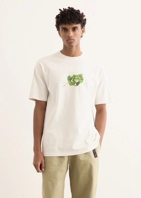 Yarn Dyed Stripes Leaf T-Shirt