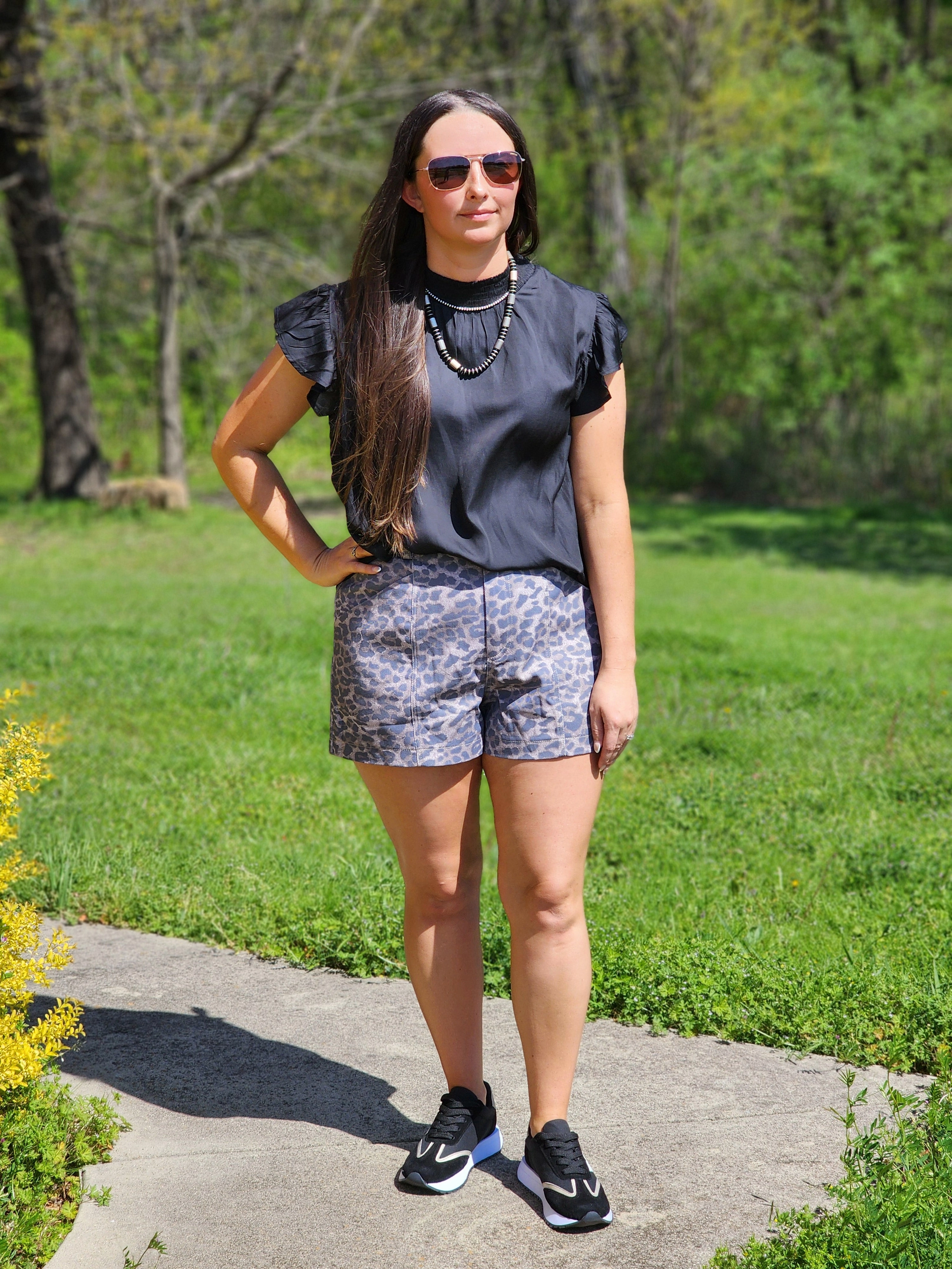 Vibrant Trendy Leopard High Wasted Shorts