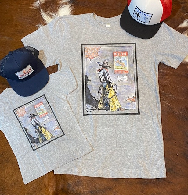 Let's Rodeo Vintage Cowboy Tee Versatile Layering