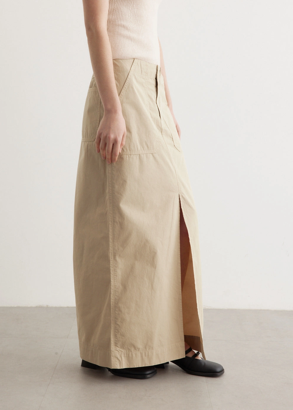 Leyton Skirt Stretch Waist Texture Focus