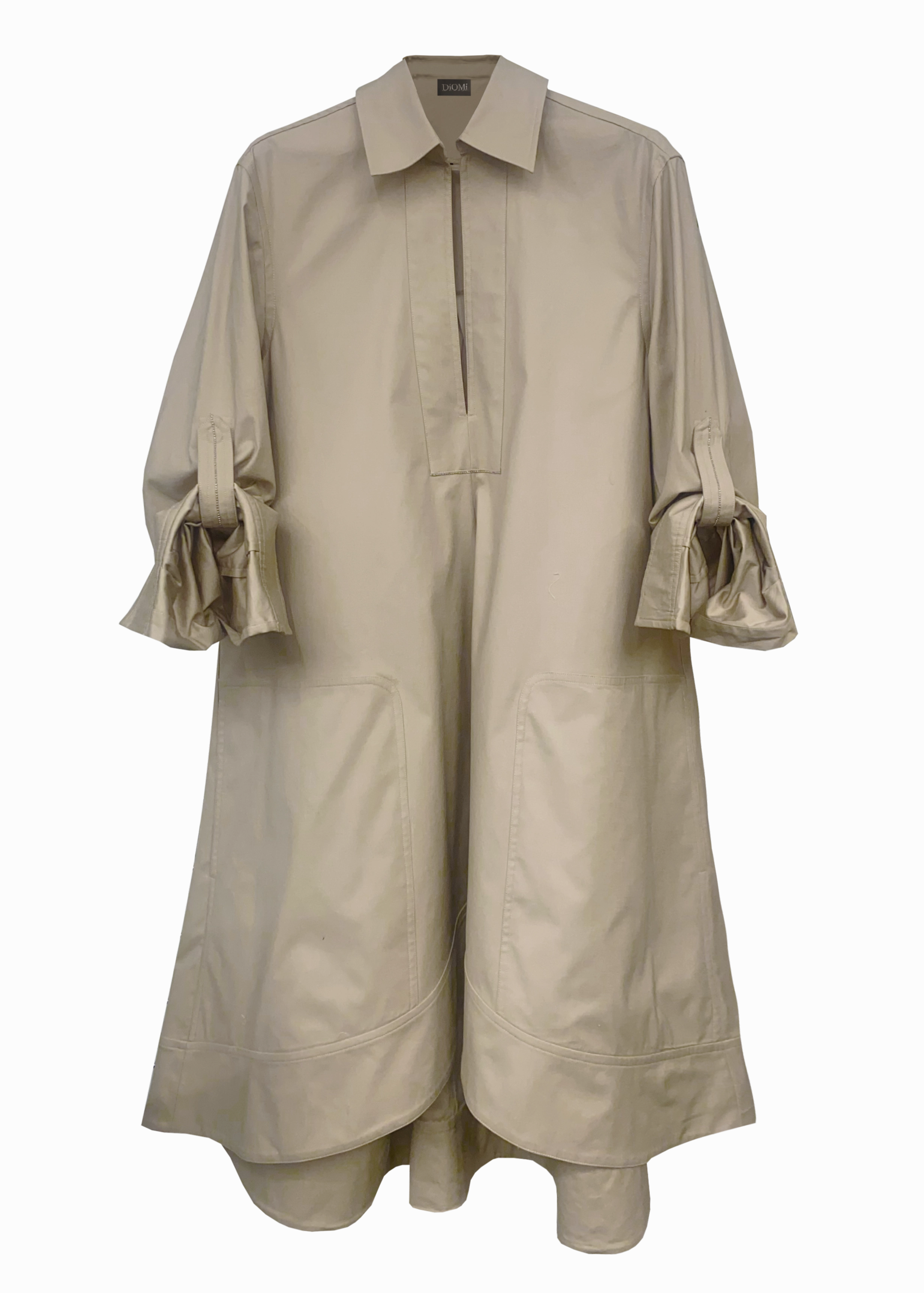 Midi Tunic Dress - Beige Slim-fit Autumn Mood