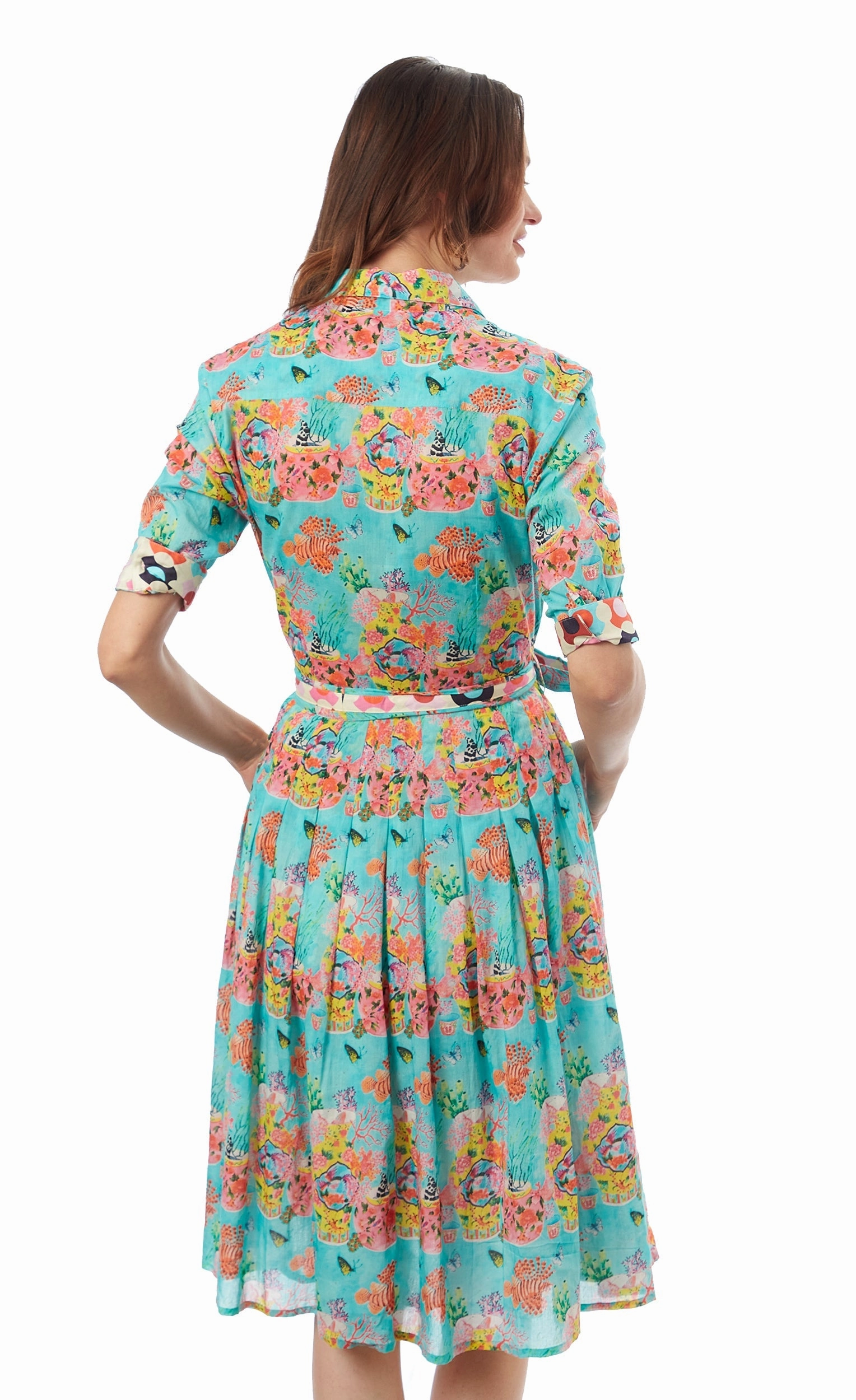 Mrs Maisel Dress - Flowers And Dragons Drawstring-Waist Premium Look