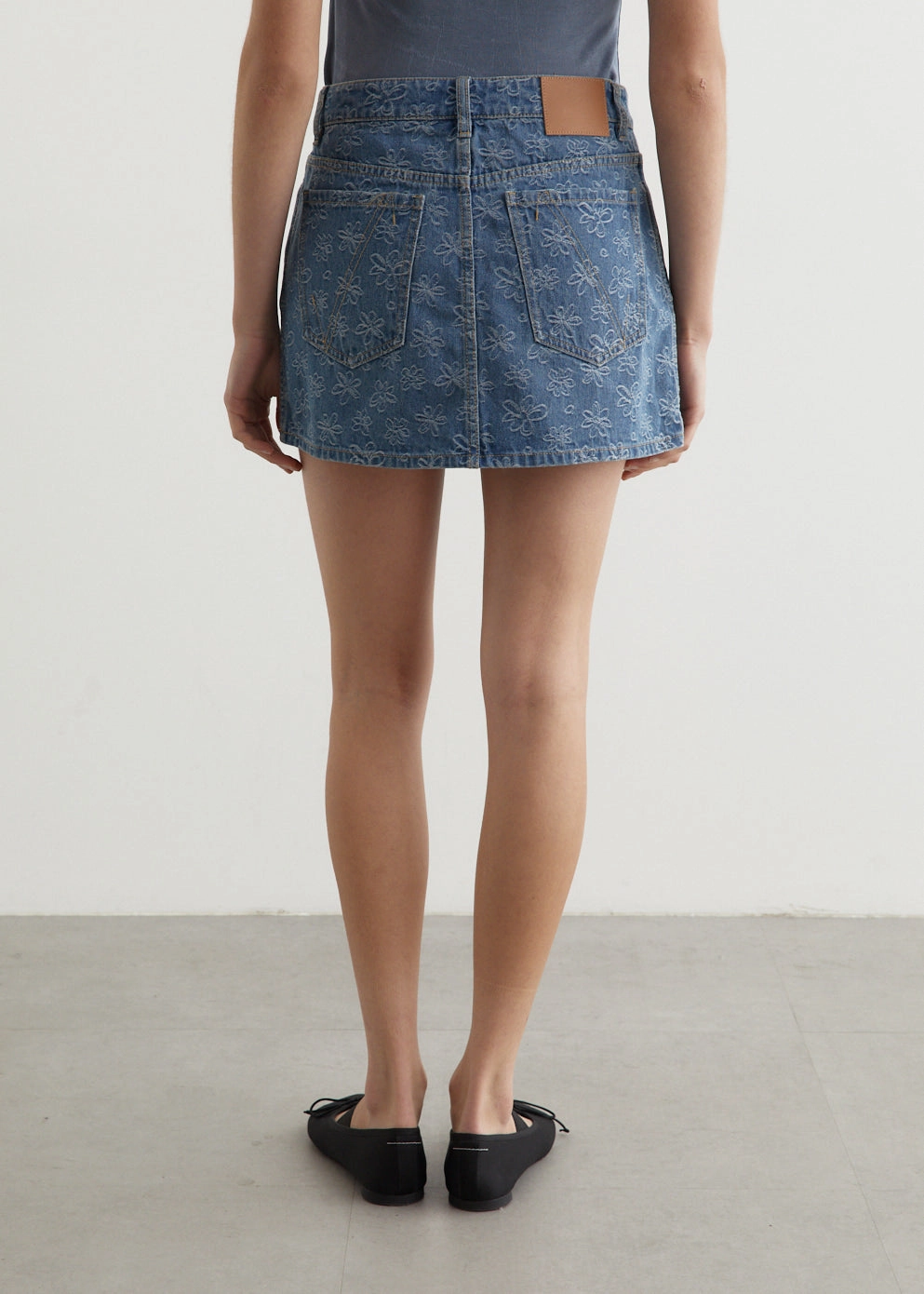 Envy Denim Mini Skirt Tagless label Matte Texture