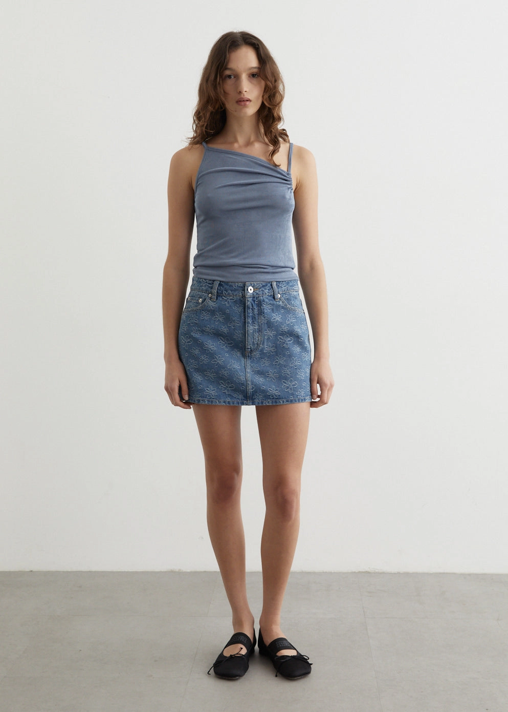 Fashion Pulse Stylish Finish Envy Denim Mini Skirt