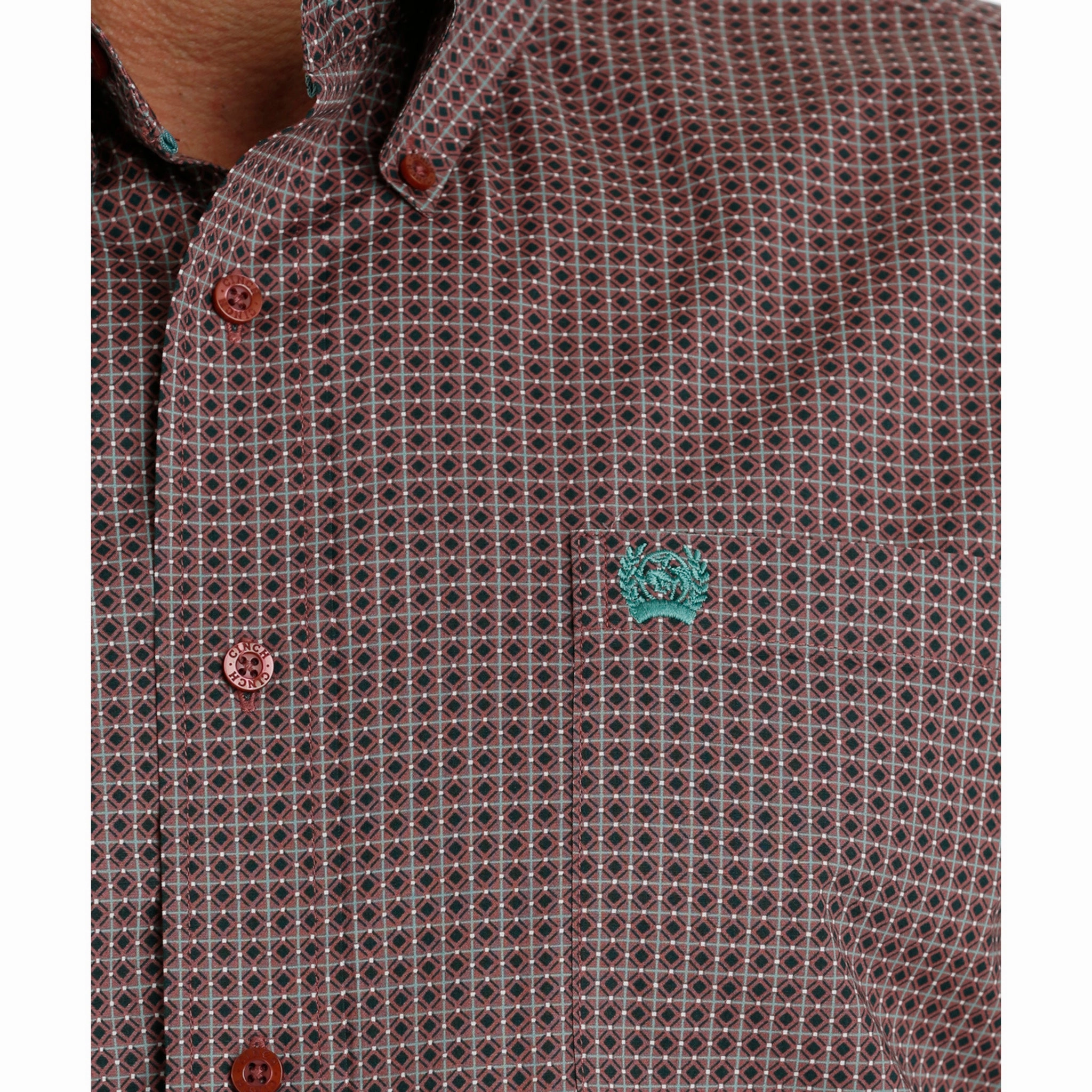 Cinch Men's Long Sleeve Geo Print Team Building