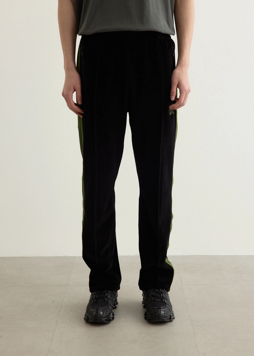 Seamless construction anti slip grip Velour Track Pants