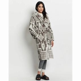 Modern Minimal Pendleton Grey Harding Terry Velour Robe