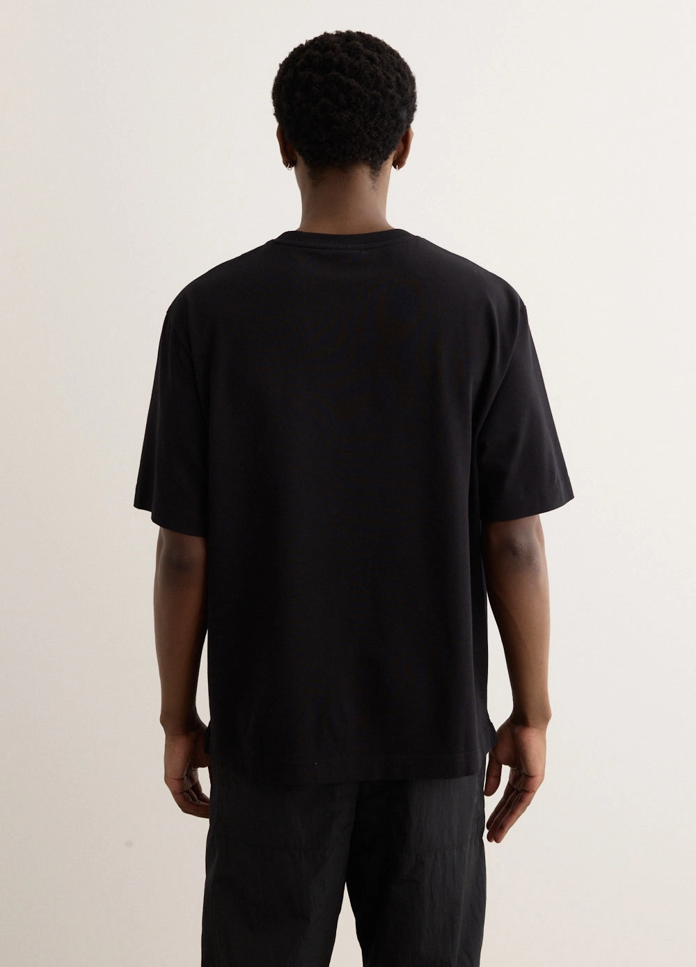NoSideSeam MinimalistStitching Line Handwriting Oversize T-Shirt