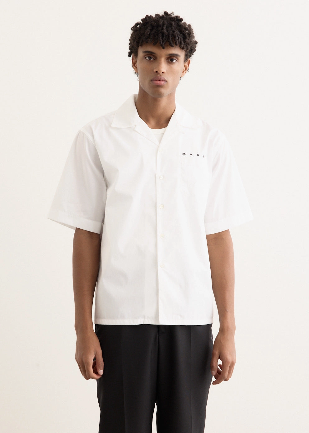 Logo Short-Sleeved Bowling Shirt Fast Drying