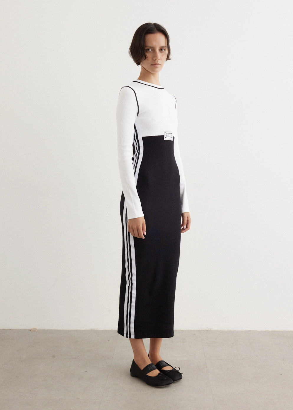 Daily Mood Long Colour Block With Gaultier Patch Dress