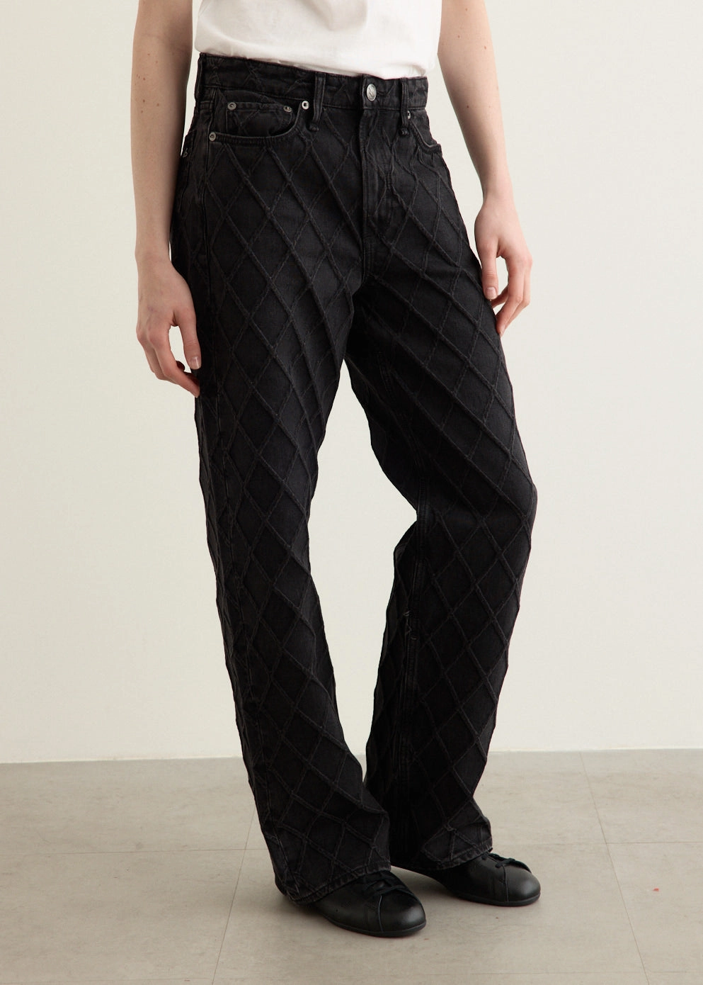 Selvedge Denim Logan Mid-Rise Wide Leg Jeans