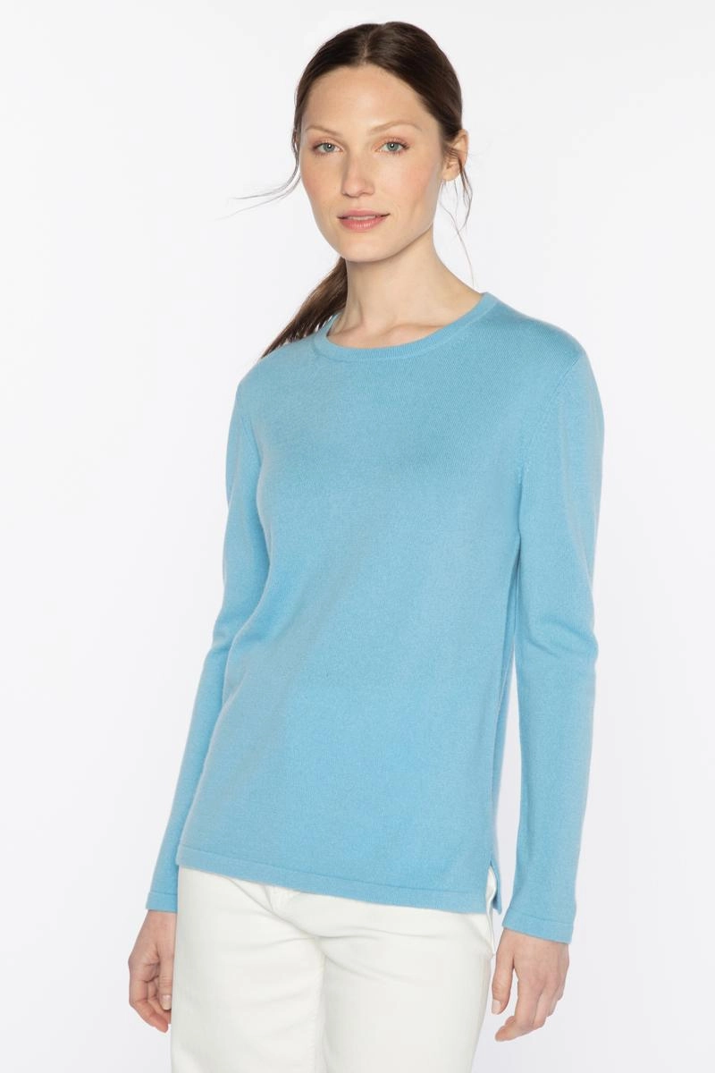 Biodegradable Fiber Options Long Sleeve Cashmere Crew