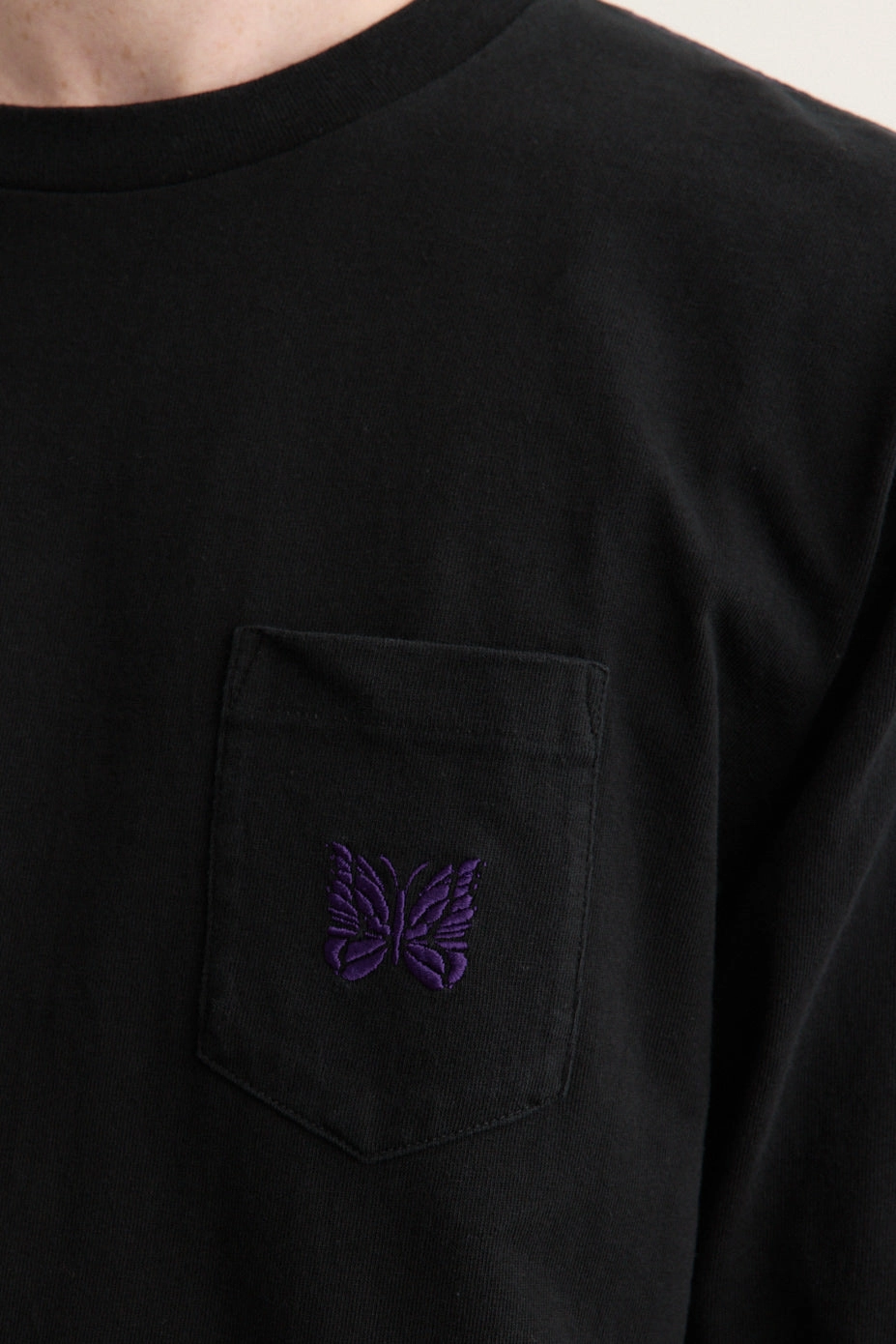 Long Sleeve Pocket T-Shirt Fashion Layering Reinforced Hemline