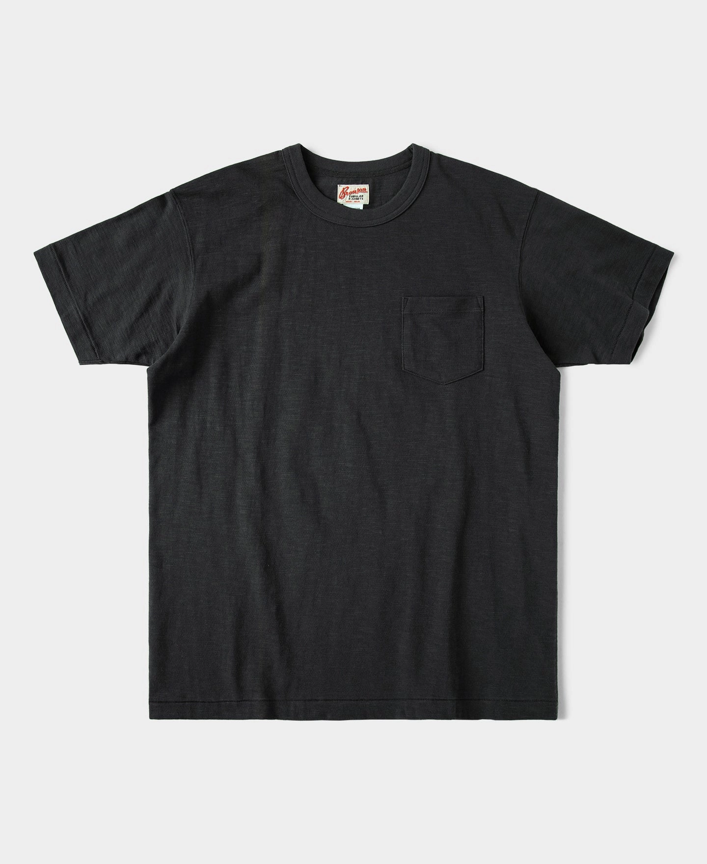 Loopwheel Tubular Slub Cotton Pocket T-Shirt - Vintage Black Everyday Trend