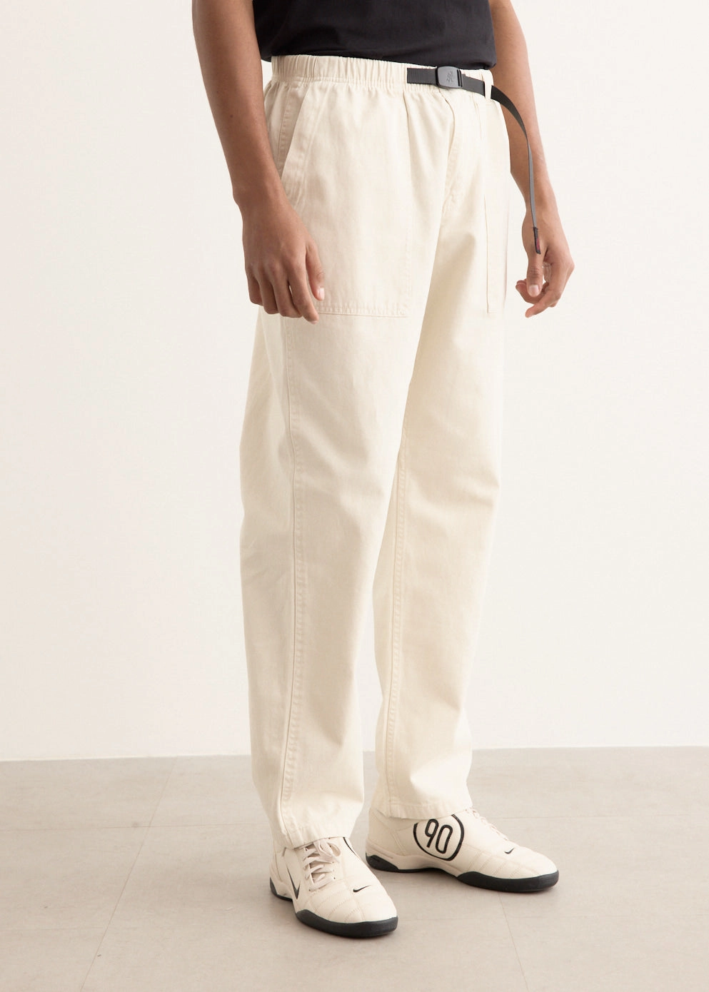 Loose Tapered Ridge Pants Linen blend