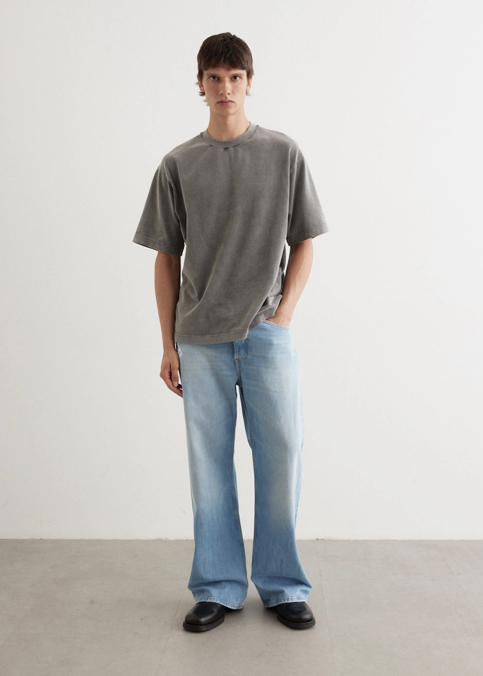 Loose Spring Mood Flexible Fabric 2021M Light Blue Vintage Jeans