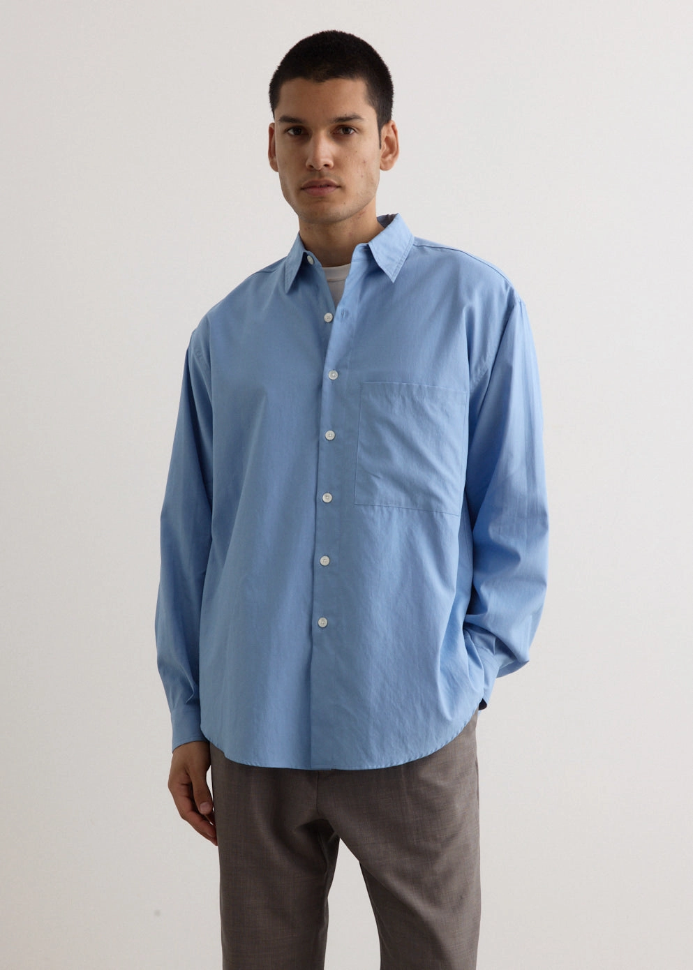 Washed Finx Twill Big Shirt Artistic Design Comfortable Design