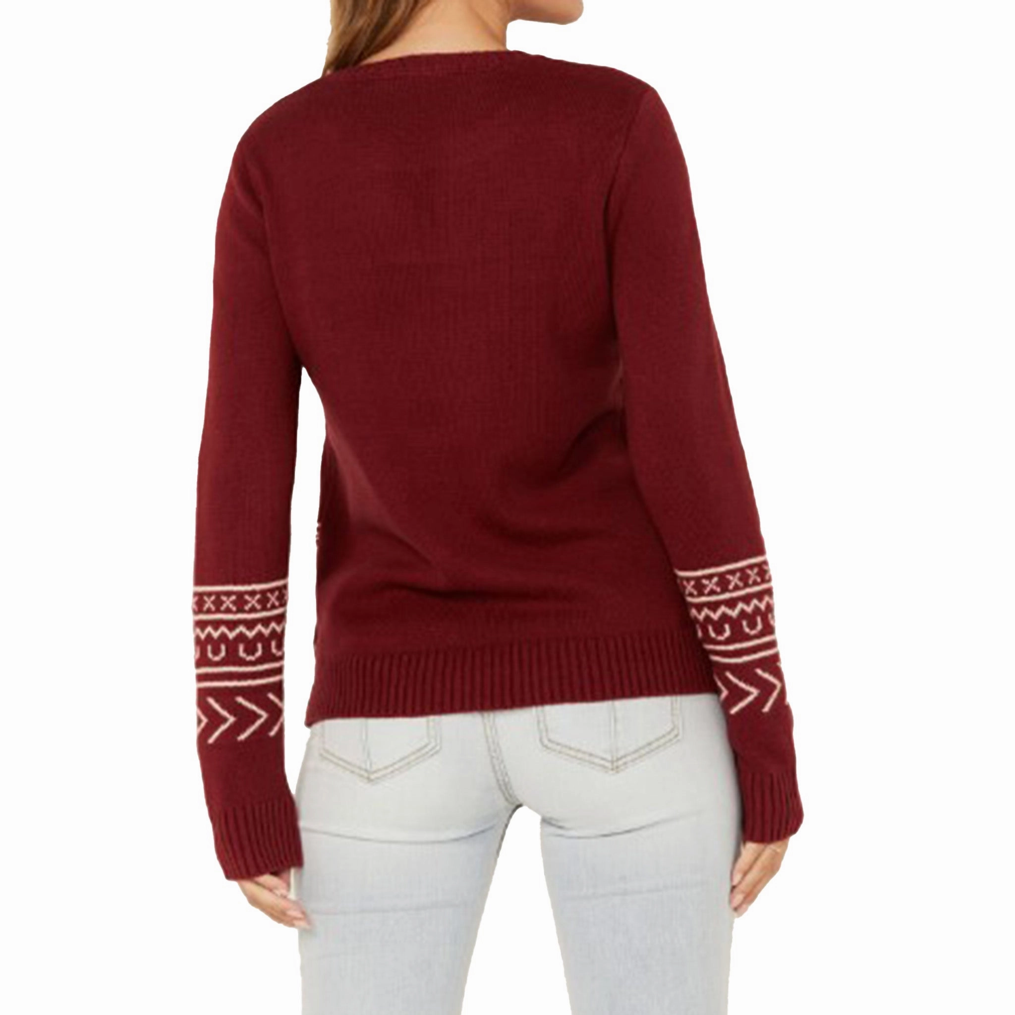 Reversible Layering Tech Cotton & Rye Women's Wine Longhorn Sweater
