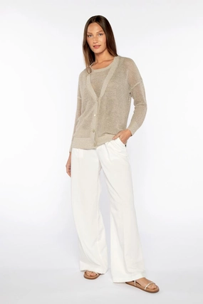 Lurex Mesh Cardigan Comfy Wear Fit Essential Comfort