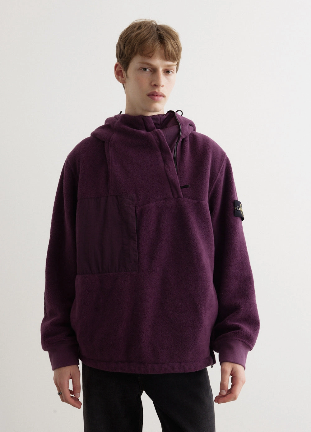 Nylon Cotton Fleece Anorak Cotton Twill