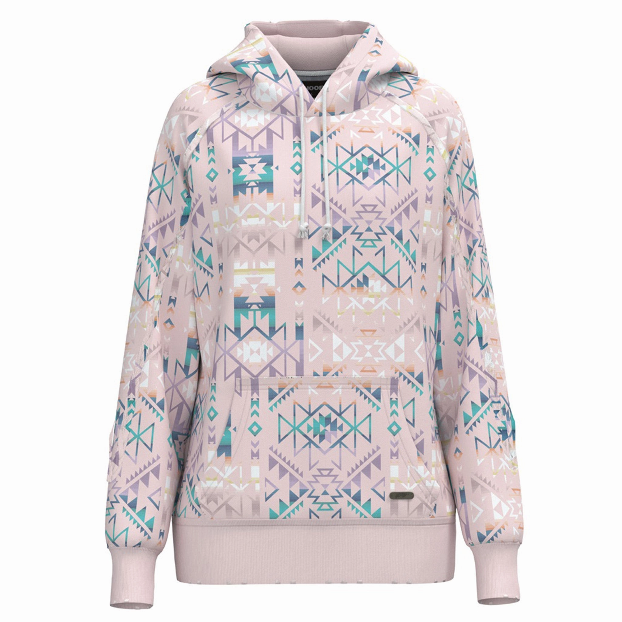 Flexible Fit Wear Collar Stabilization System Hooey Hoodie Women's Pink Aztec Sweatshirt