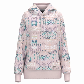 Classic Casual Look Hooey Hoodie Women's Pink Aztec Sweatshirt