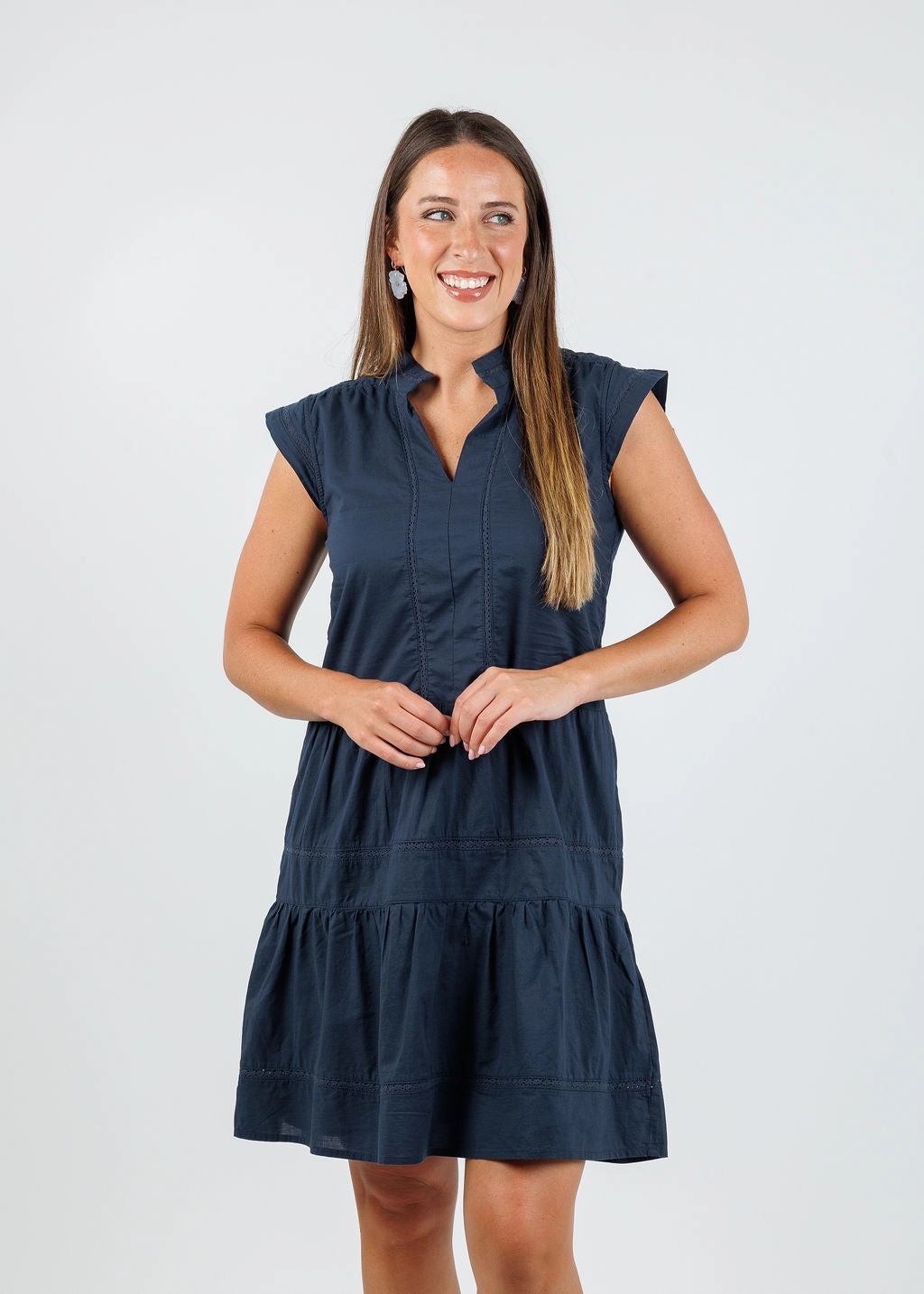 Malaga Dress - Navy Soft Glide Seasonal Style