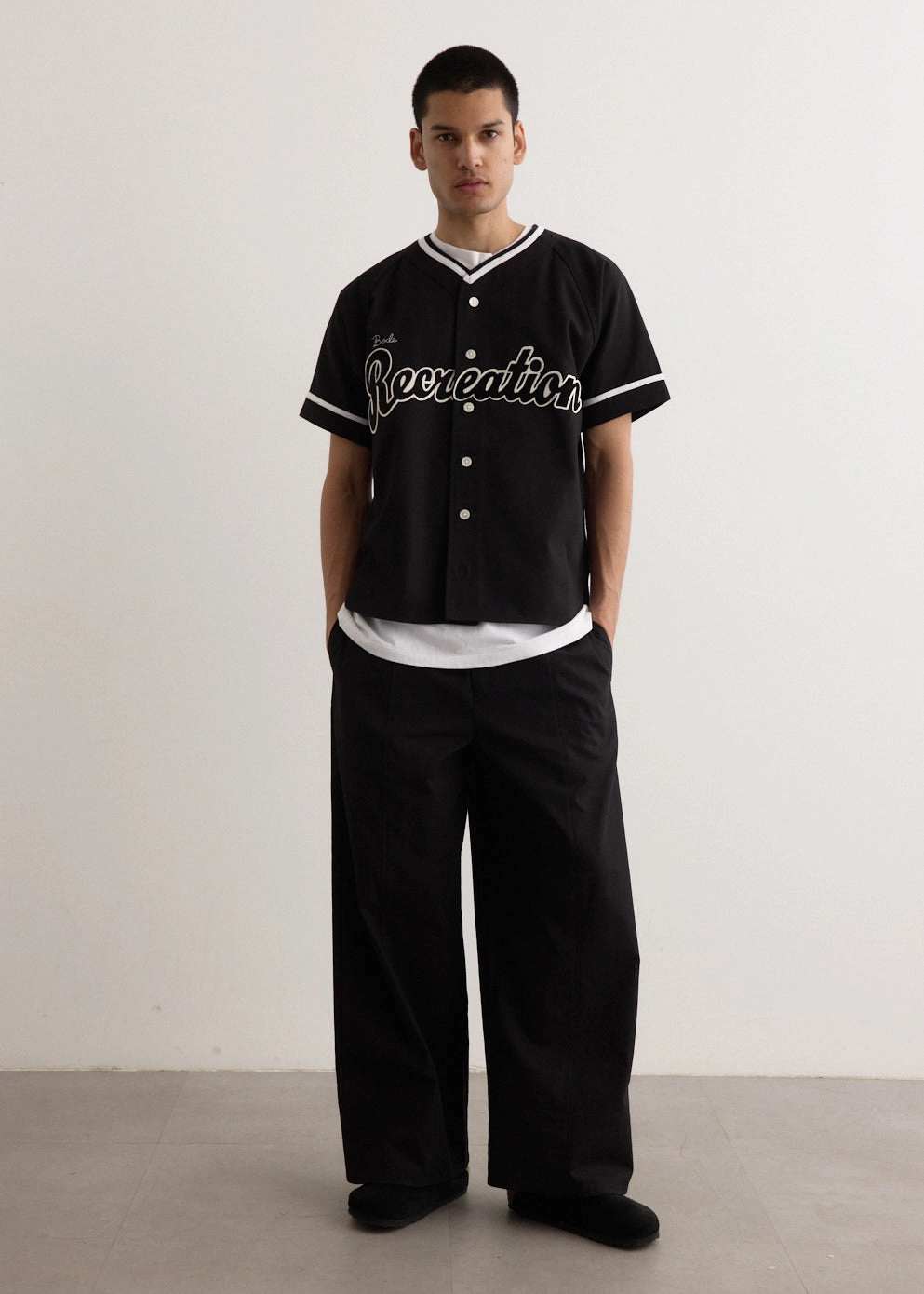 Reinforced Collar Baseball Shirt