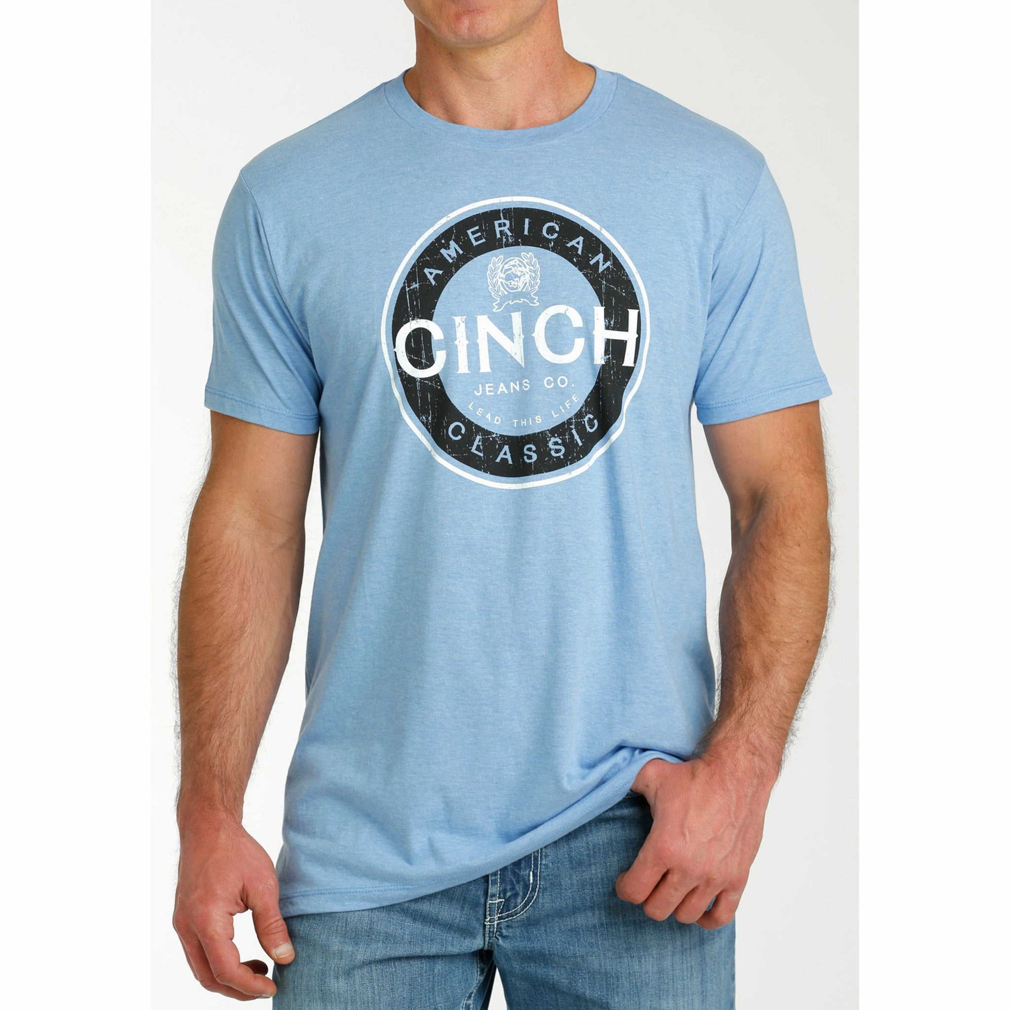 Graphic Art Men's Light Blue Cinch Classic Tee