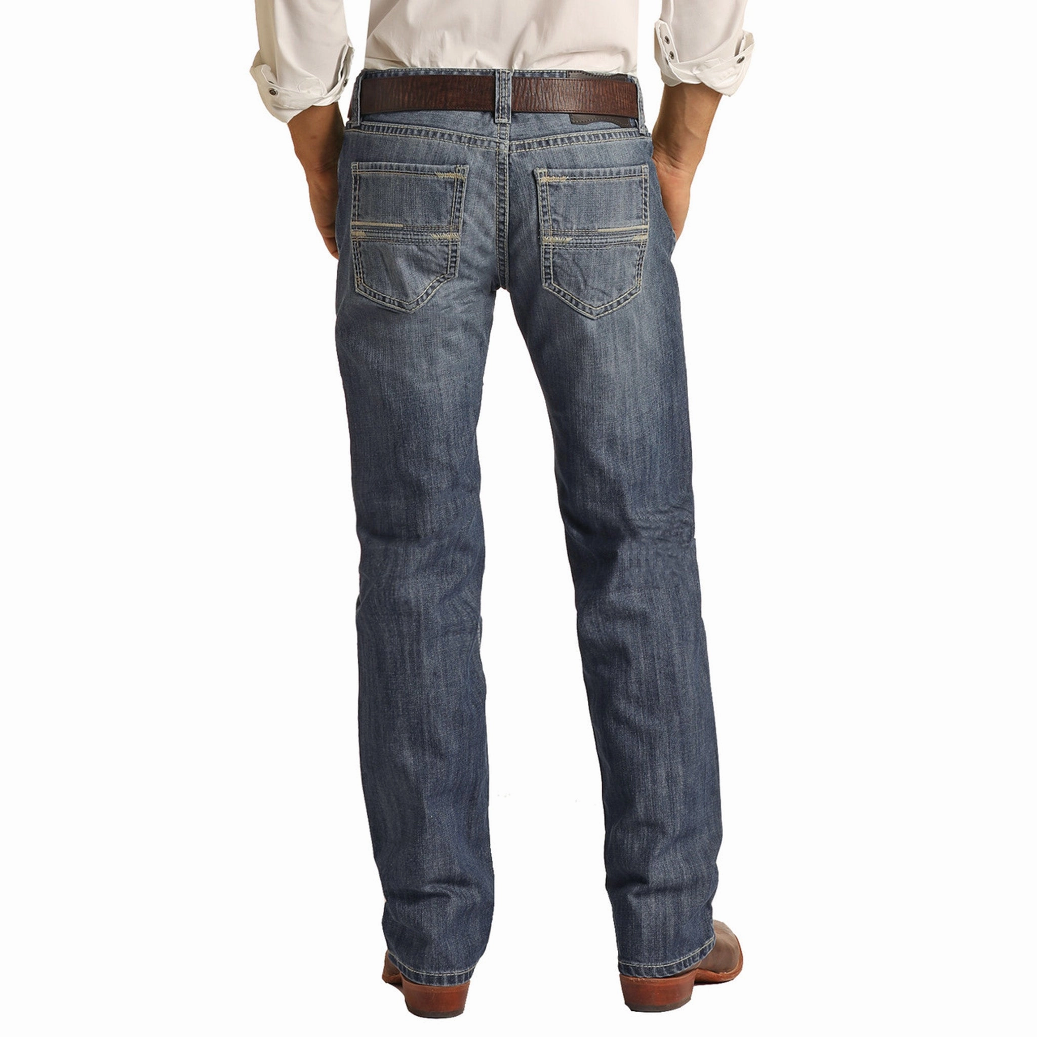 Lightweight Morning Stroll Durable Go-To Basic Men's Pistol Straight Leg Rock & Roll Jean