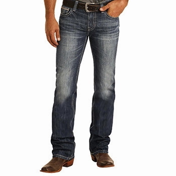 Men's Rock N Roll Relaxed Fit Straight Leg Jeans Seasonless wear